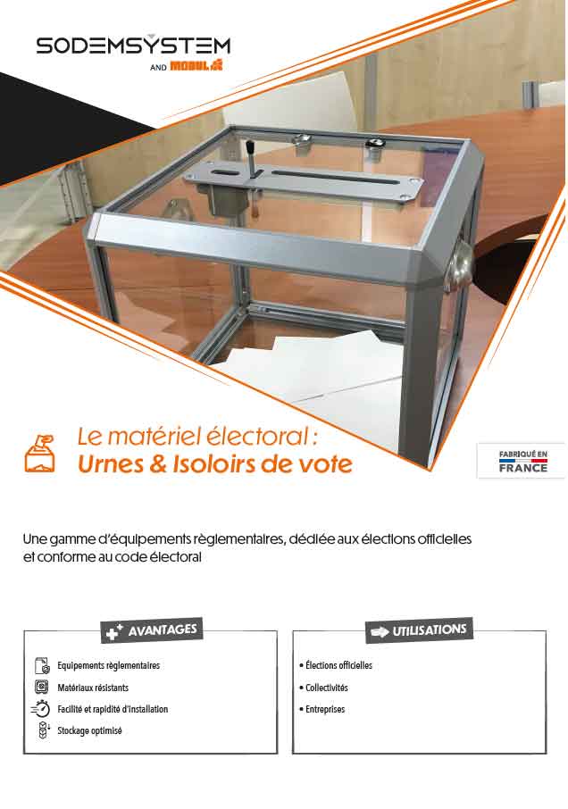 Découvrez notre gamme d'urnes et d'isoloirs conformes à la réglementation